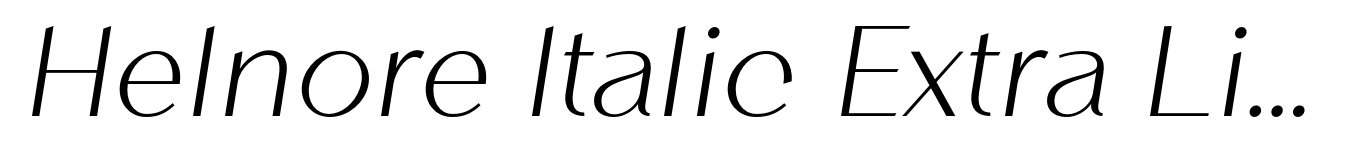 Helnore Italic Extra Light